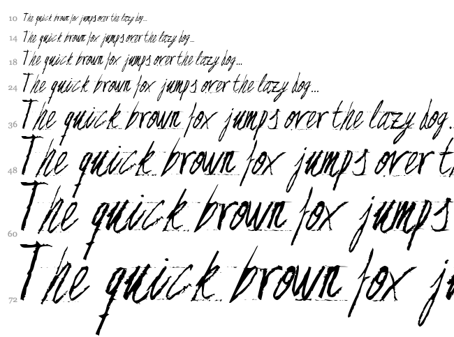 Floja Script font waterfall
